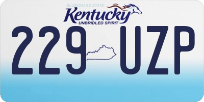 KY license plate 229UZP