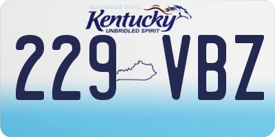 KY license plate 229VBZ