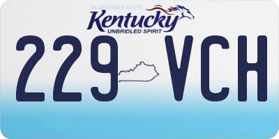 KY license plate 229VCH