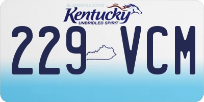 KY license plate 229VCM