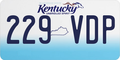 KY license plate 229VDP