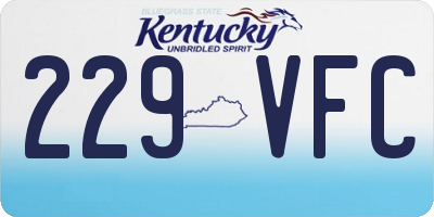 KY license plate 229VFC