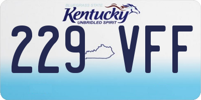 KY license plate 229VFF