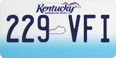 KY license plate 229VFI