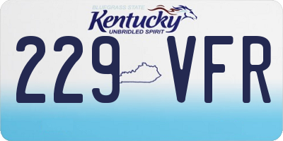 KY license plate 229VFR