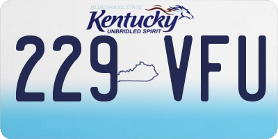 KY license plate 229VFU