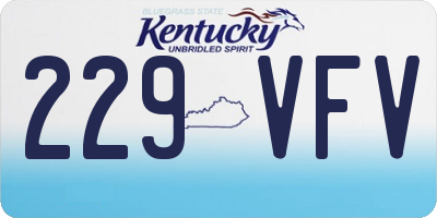 KY license plate 229VFV