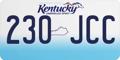 KY license plate 230JCC