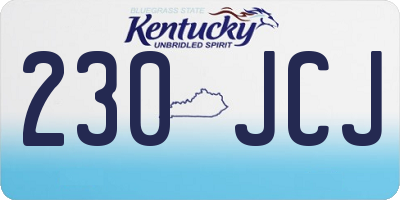 KY license plate 230JCJ