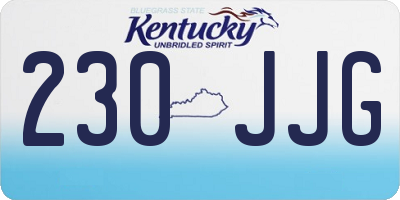 KY license plate 230JJG
