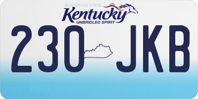 KY license plate 230JKB