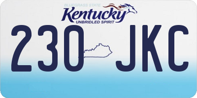KY license plate 230JKC