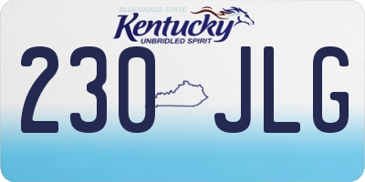 KY license plate 230JLG