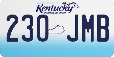 KY license plate 230JMB