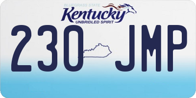 KY license plate 230JMP