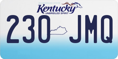KY license plate 230JMQ
