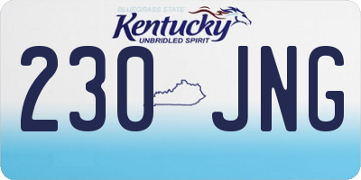 KY license plate 230JNG