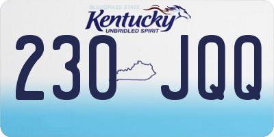 KY license plate 230JQQ