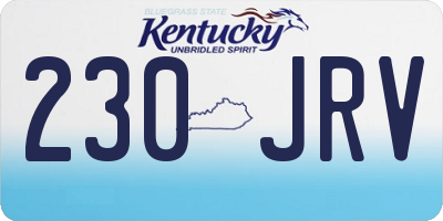 KY license plate 230JRV
