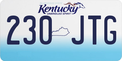KY license plate 230JTG