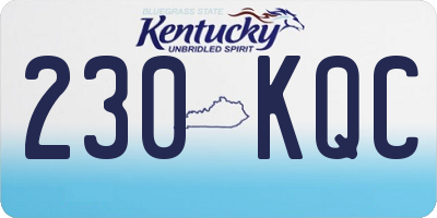 KY license plate 230KQC
