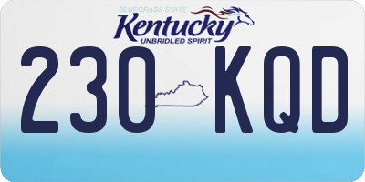 KY license plate 230KQD