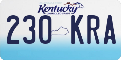 KY license plate 230KRA