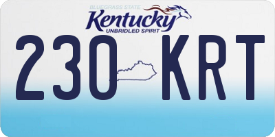 KY license plate 230KRT