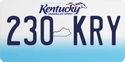 KY license plate 230KRY