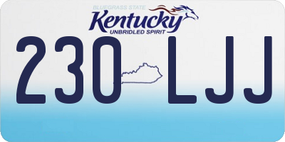KY license plate 230LJJ