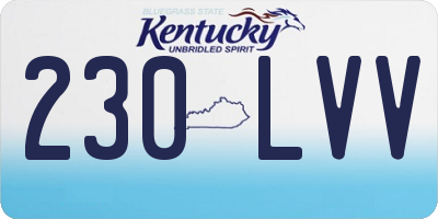 KY license plate 230LVV