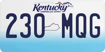 KY license plate 230MQG