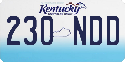KY license plate 230NDD