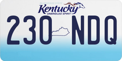 KY license plate 230NDQ