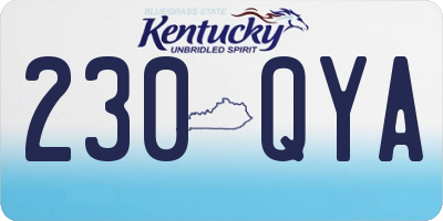 KY license plate 230QYA