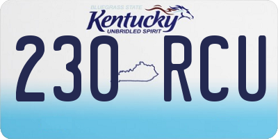 KY license plate 230RCU