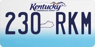 KY license plate 230RKM