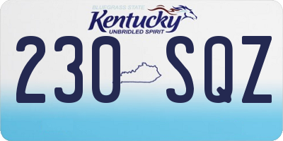 KY license plate 230SQZ