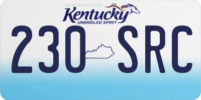 KY license plate 230SRC