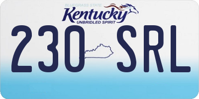 KY license plate 230SRL