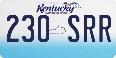 KY license plate 230SRR