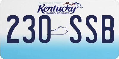KY license plate 230SSB