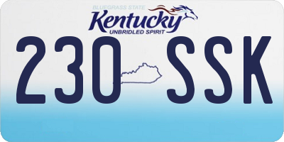 KY license plate 230SSK