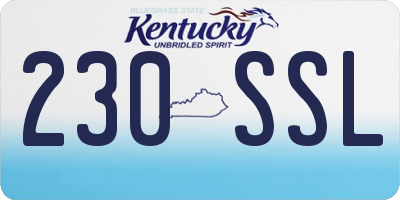KY license plate 230SSL