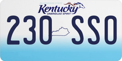 KY license plate 230SSO