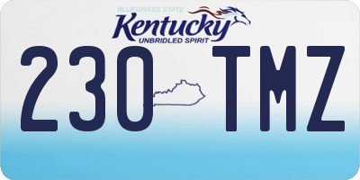 KY license plate 230TMZ
