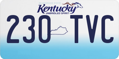 KY license plate 230TVC