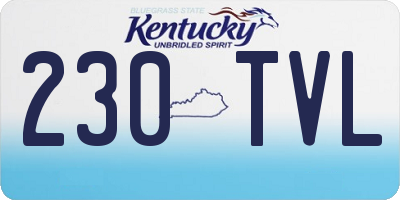 KY license plate 230TVL