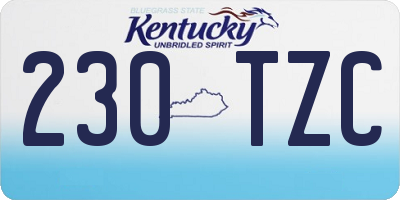 KY license plate 230TZC