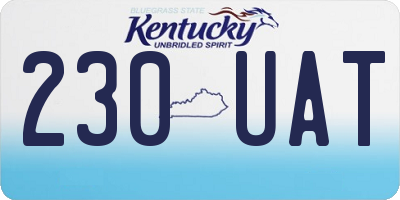 KY license plate 230UAT